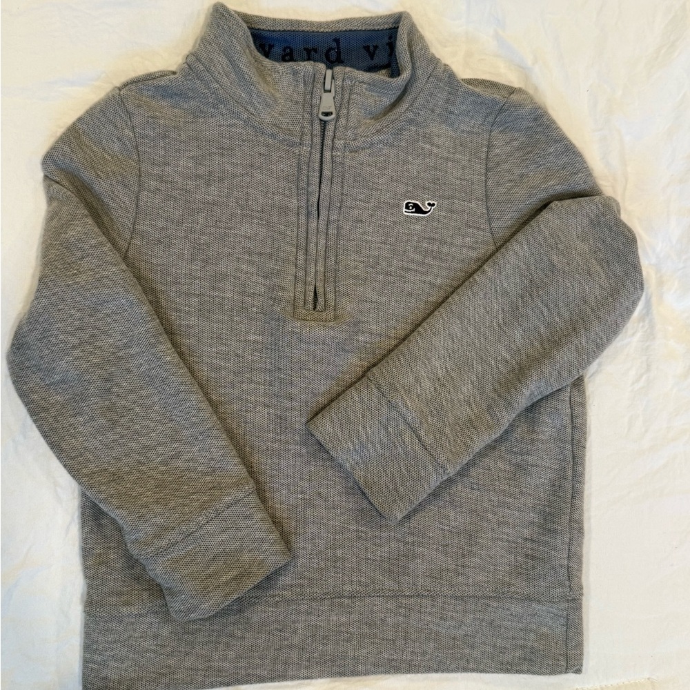 Vineyard Vines Heather Gray Half-Zip Pullover